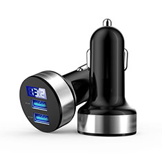 2.4A Car Charger Adapter Dual USB Twin Port Cigarette Lighter USB Charger Universal Fast Charging for Sony Xperia 1 V Black