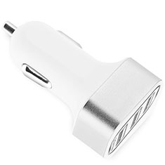 3.0A Car Charger Adapter 3 USB Port Cigarette Lighter USB Charger Universal Fast Charging U07 for Xiaomi Mi 5S Silver