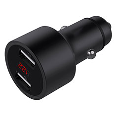 3.1A Car Charger Adapter Dual USB Twin Port Cigarette Lighter USB Charger Universal Fast Charging for Xiaomi Redmi 10 India Black