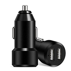 3.4A Car Charger Adapter Dual USB Twin Port Cigarette Lighter USB Charger Universal Fast Charging for Asus Zenfone 8 ZS590KS Black