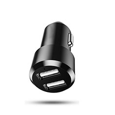 3.4A Car Charger Adapter Dual USB Twin Port Cigarette Lighter USB Charger Universal Fast Charging U01 for Xiaomi Redmi Pro Black