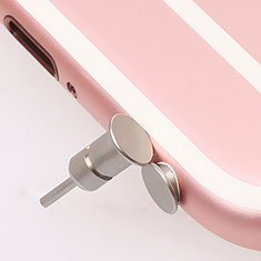 3.5mm Anti Dust Cap Earphone Jack Plug Cover Protector Plugy Stopper Universal D03 for Xiaomi Redmi 10 Prime Silver