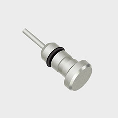 3.5mm Anti Dust Cap Earphone Jack Plug Cover Protector Plugy Stopper Universal D04 for Vivo iQOO U3 5G Silver
