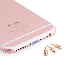 3.5mm Anti Dust Cap Earphone Jack Plug Cover Protector Plugy Stopper Universal D05 for Samsung Galaxy A20 SC-02M SCV46 Rose Gold