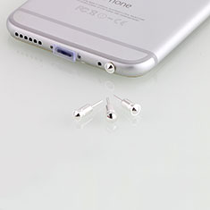 3.5mm Anti Dust Cap Earphone Jack Plug Cover Protector Plugy Stopper Universal D05 for Xiaomi Redmi 10 Prime Silver