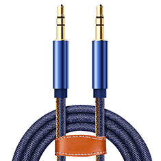 3.5mm Male to Male Stereo Aux Auxiliary Audio Extension Cable A05 for Huawei Honor MagicBook 14 Blue