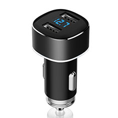 4.8A Car Charger Adapter Dual USB Twin Port Cigarette Lighter USB Charger Universal Fast Charging for Oppo A55 4G Black