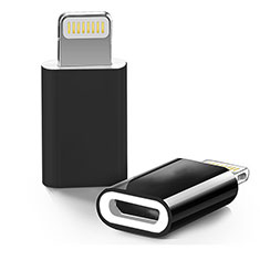 Android Micro USB to Lightning USB Cable Adapter H01 for Apple iPhone 14 Pro Max Black