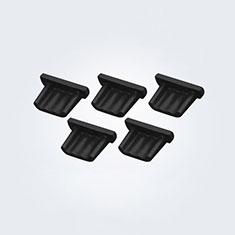 Anti Dust Cap Micro USB-B Plug Cover Protector Plugy Android Universal 5PCS H01 for Sony Xperia Ace III SOG08 Black