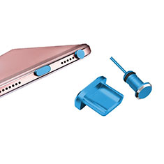 Anti Dust Cap Micro USB-B Plug Cover Protector Plugy Android Universal H01 for Xiaomi Mi 4 Blue