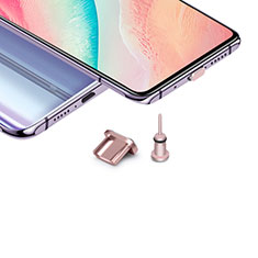 Anti Dust Cap Micro USB-B Plug Cover Protector Plugy Android Universal H02 for Xiaomi Redmi Note 10 4G Rose Gold