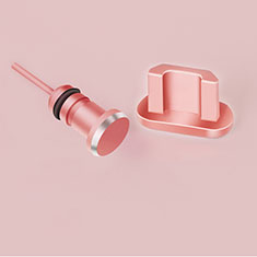 Anti Dust Cap Micro USB Plug Cover Protector Plugy Android Universal C02 for Oppo A58 4G Rose Gold