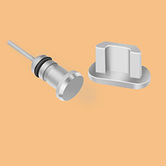 Anti Dust Cap Micro USB Plug Cover Protector Plugy Android Universal C02 for Handy Zubehoer Mini Lautsprecher Silver