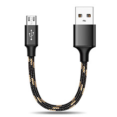 Charger Micro USB Data Cable Charging Cord Android Universal 25cm S02 for Vivo iQOO U3 5G Black