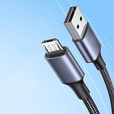 Charger Micro USB Data Cable Charging Cord Android Universal 2A H01 for Apple iPhone 15 Gray