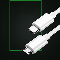 Charger Micro USB Data Cable Charging Cord Android Universal 2A H02 for Accessoires Telephone Support De Voiture White