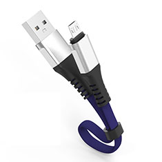 Charger Micro USB Data Cable Charging Cord Android Universal 30cm S03 for Xiaomi Redmi 11 Prime 4G Blue