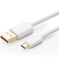 Charger Micro USB Data Cable Charging Cord Android Universal A01 for Accessoires Telephone Support De Voiture White