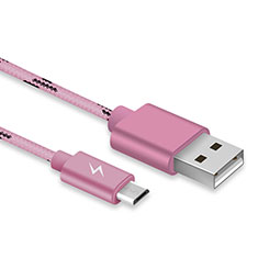 Charger Micro USB Data Cable Charging Cord Android Universal A03 for Nokia 1.4 Rose Gold