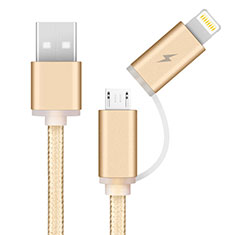 Charger Micro USB Data Cable Charging Cord Android Universal A04 for Xiaomi Redmi 11 Prime 4G Gold