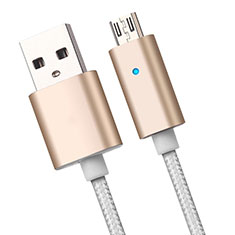 Charger Micro USB Data Cable Charging Cord Android Universal A08 for Samsung Galaxy Amp Prime J320P J320M Gold