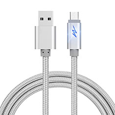 Charger Micro USB Data Cable Charging Cord Android Universal A10 for Oppo A58 4G Silver