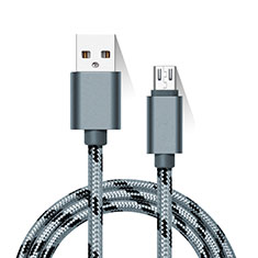 Charger Micro USB Data Cable Charging Cord Android Universal M01 for Samsung Galaxy F42 5G Gray