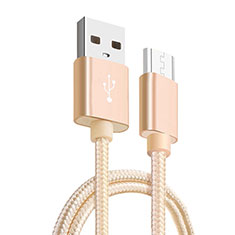 Charger Micro USB Data Cable Charging Cord Android Universal M03 for Oppo A58 4G Gold