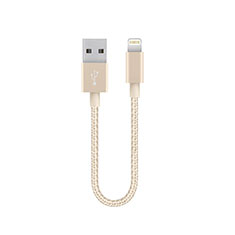 Charger USB Data Cable Charging Cord 15cm S01 for Apple iPad 4 Gold