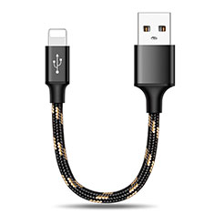 Charger USB Data Cable Charging Cord 25cm S03 for Apple iPad Air 10.9 (2020) Black