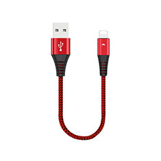 Charger USB Data Cable Charging Cord 30cm D16 for Apple iPad New Air (2019) Red