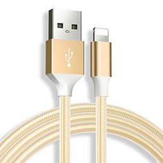 Charger USB Data Cable Charging Cord D04 for Apple iPad 4 Gold