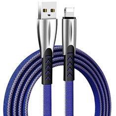 Charger USB Data Cable Charging Cord D25 for Apple iPhone 12 Mini Blue