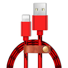 Charger USB Data Cable Charging Cord L05 for Apple iPhone Xs Max Red