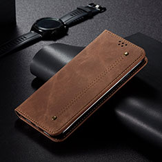 Cloth Case Stands Flip Cover B01S for Huawei Honor 60 Pro 5G Brown