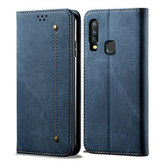 Cloth Case Stands Flip Cover B01S for Vivo Y11 Blue