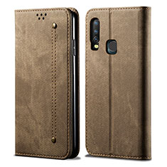 Cloth Case Stands Flip Cover B01S for Vivo Y3 Khaki