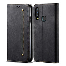 Cloth Case Stands Flip Cover B01S for Vivo Y3s Black