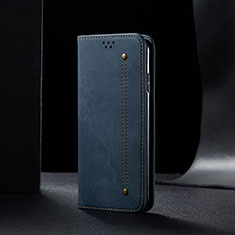 Cloth Case Stands Flip Cover B01S for Xiaomi Redmi 10 (2022) Blue