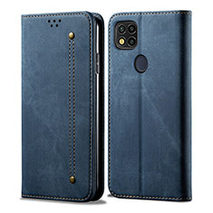 Cloth Case Stands Flip Cover B01S for Xiaomi Redmi 9 India Blue