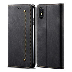 Cloth Case Stands Flip Cover B01S for Xiaomi Redmi 9A Black