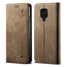 Cloth Case Stands Flip Cover B01S for Xiaomi Redmi Note 9 Pro Khaki