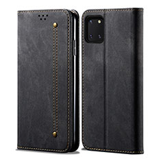 Cloth Case Stands Flip Cover B02S for Samsung Galaxy Note 10 Lite Black