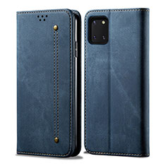 Cloth Case Stands Flip Cover B02S for Samsung Galaxy Note 10 Lite Blue