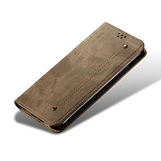 Cloth Case Stands Flip Cover B03S for Samsung Galaxy S21 Ultra 5G Khaki