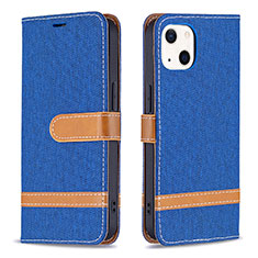 Cloth Case Stands Flip Cover for Apple iPhone 13 Blue