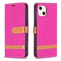 Cloth Case Stands Flip Cover for Apple iPhone 15 Hot Pink