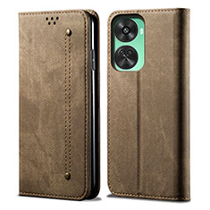 Cloth Case Stands Flip Cover for Huawei Nova 11 SE Khaki