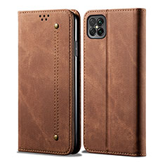 Cloth Case Stands Flip Cover for Huawei Nova 8 SE 4G Brown