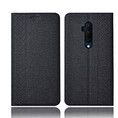 Cloth Case Stands Flip Cover for OnePlus 7T Pro 5G Black
